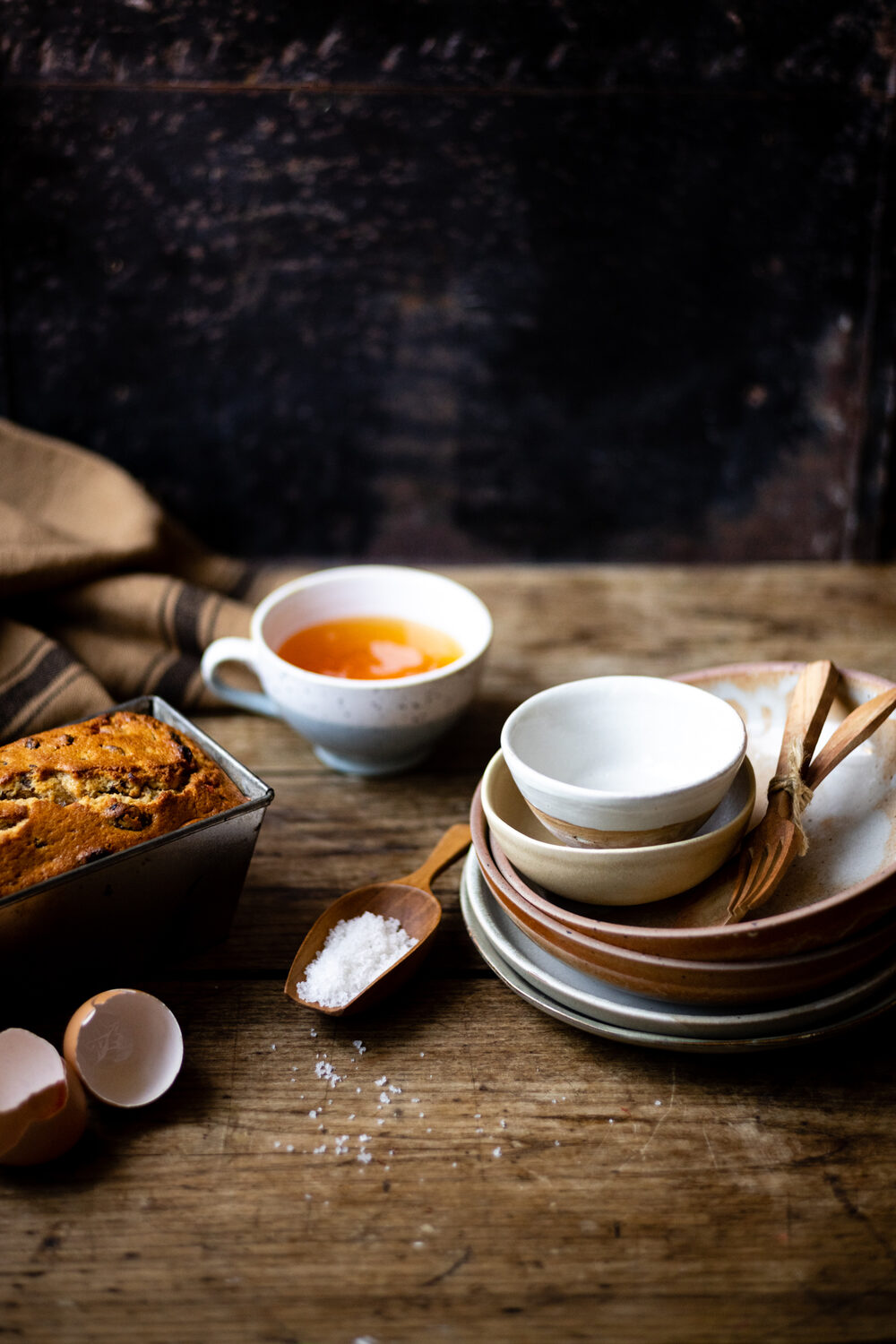 Mise en scène éditoriale pour un livre de recettes